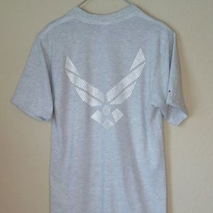 U.S. Airforce Reflective Emblem T-Shirt, Gray, Med